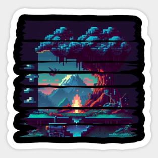 Retro Gamer 8-bit art Sticker